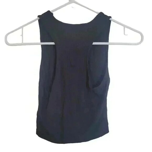 Missguided Women's Black Viscose/Spandex Scoop Neck Racerback Tank Top - Picture 4 of 8